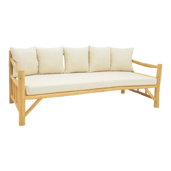 Canapea de gradina Roziana Boho, Natural, 210x100x80 cm