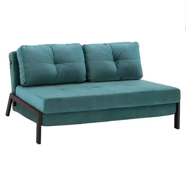Canapea extensibila 2-3 locuri ELISE VELVET MINT 151 CM - Verde menta