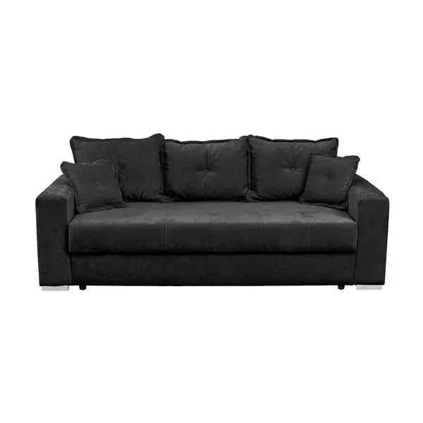 Canapea extensibila ARISSA, 3 locuri, cu arcuri, antracit, 235x110x77 cm