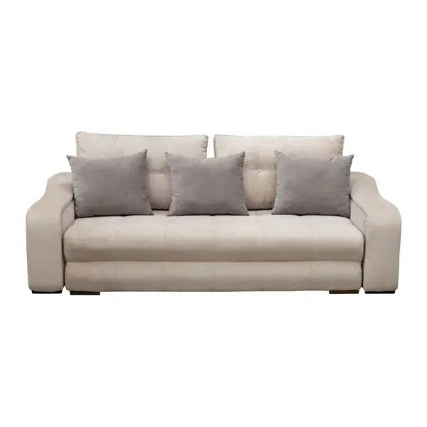 Canapea extensibila ATENA, 3 locuri, cu arcuri si lada depozitare, bej, 250x120x100 cm