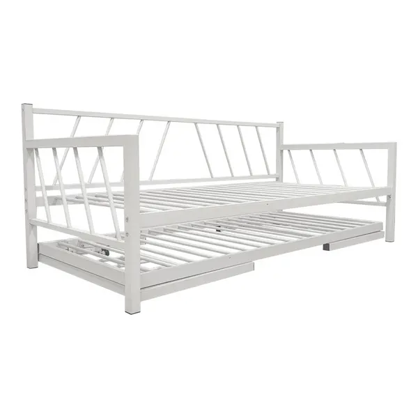 Canapea extensibila Bed-Sofa Remmie Alb 94x198x81 cm