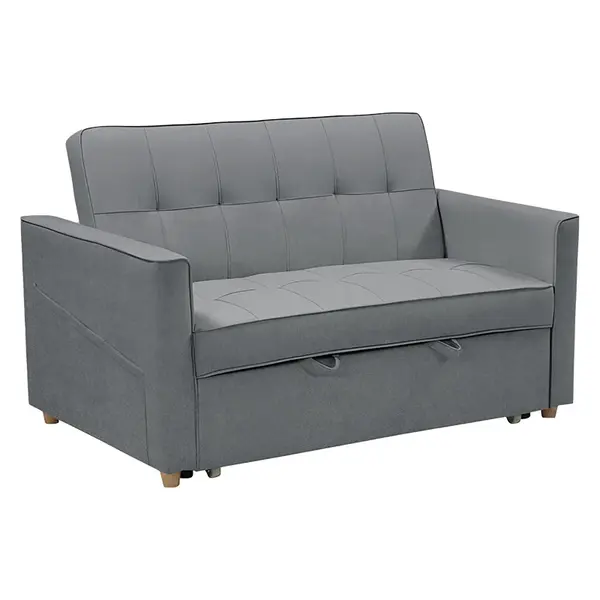 Canapea extensibila Commit stofa, Antracit - Gri, 142x93x90 cm