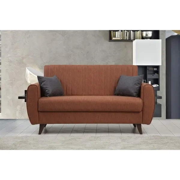 Canapea extensibila cu 2 locuri Alkon cu Lada de Depozitare, 158x86x77 cm