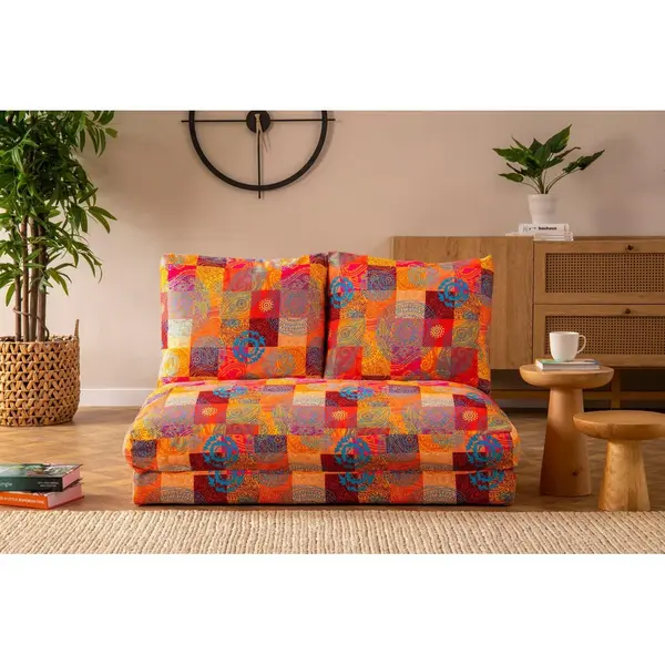 Canapea extensibila cu 2 locuri Matilda, Multicolor, 120x62x68 cm