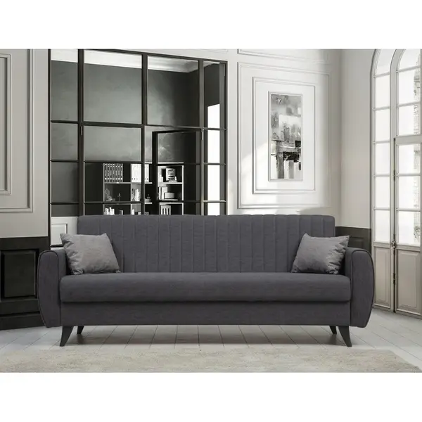 Canapea extensibila cu 3 locuri Alkon cu Lada de Depozitare, 214x86x77 cm