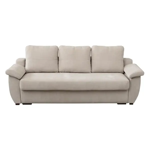 Canapea extensibila HAVANA, 3 locuri, cu arcuri si lada depozitare, bej, 240x100x100 cm