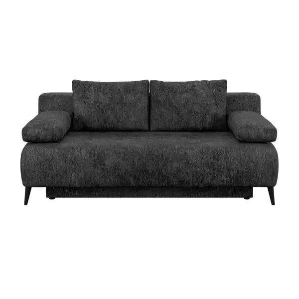 Canapea Extensibilă, lemn, plastic, textil, antracit