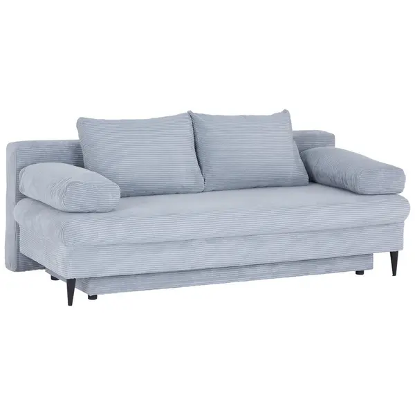 Canapea Extensibilă, lemn, plastic, textil, gri