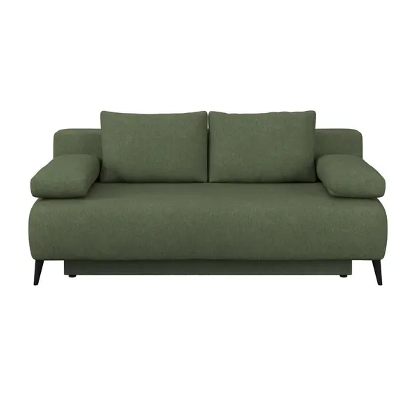 Canapea Extensibilă, lemn, plastic, textil, verde