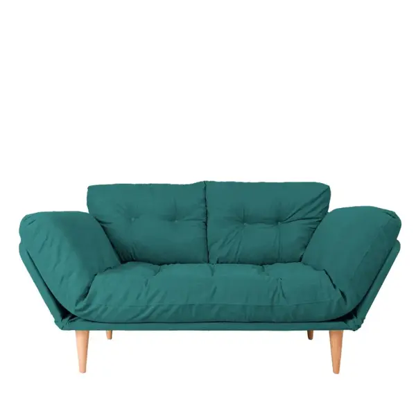 Canapea extensibila NINA, 3 locuri, verde petrol, 190x85x80 cm