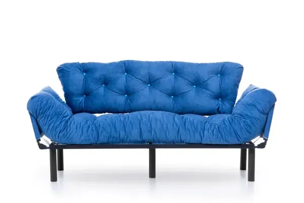 Canapea extensibila NITTA, 3 locuri, albastru, 185x70x85 cm