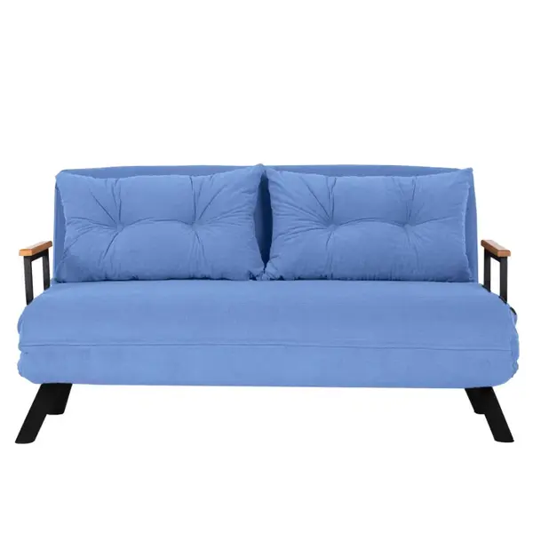 Canapea extensibila SANDO, 2 locuri, albastru, 133x78x78 cm