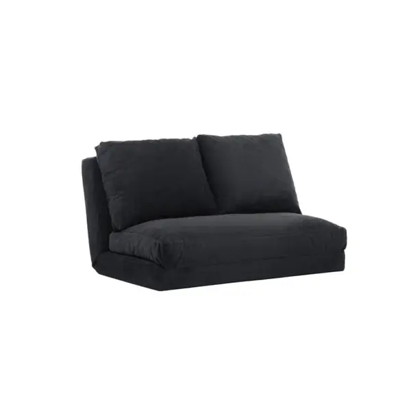Canapea extensibila TAIDA, 2 locuri, negru, 120x68x62 cm