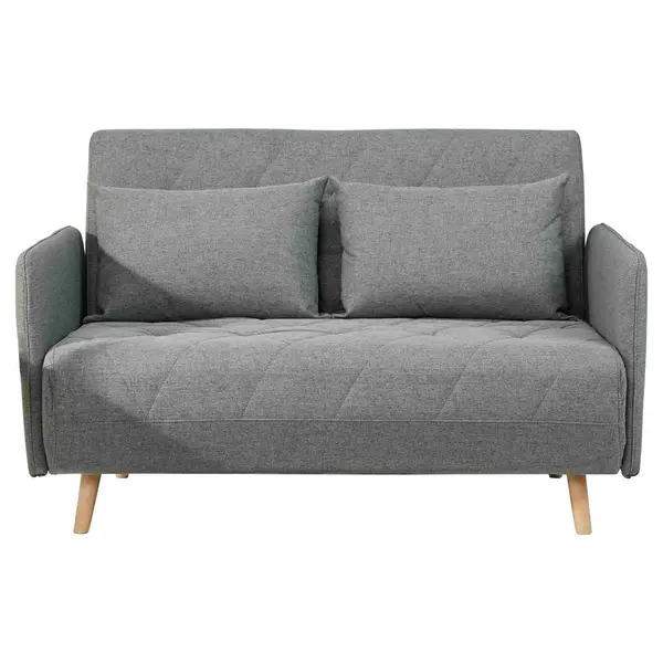 Canapea Extensibilă, textil, gri