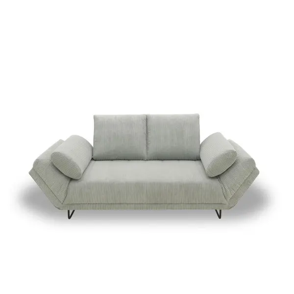Canapea Extensibilă, textil, gri deschis