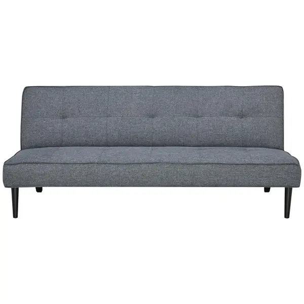 Canapea Extensibilă, textil, gri închis