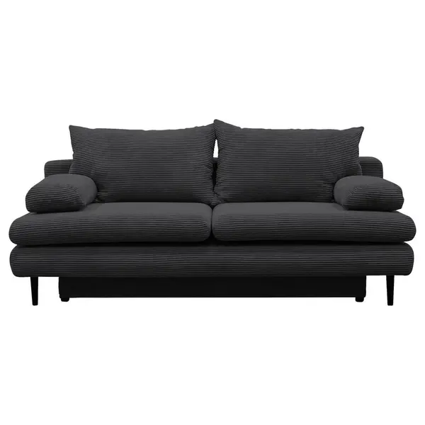 Canapea Extensibilă, textil, gri închis