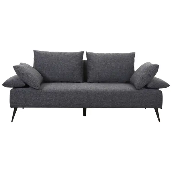 Canapea Extensibilă, textil, gri închis
