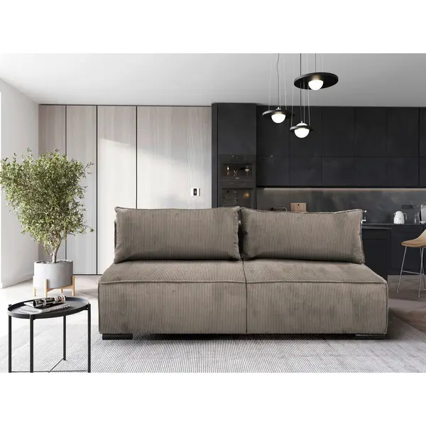 Canapea Extensibilă, textil, maro deschis