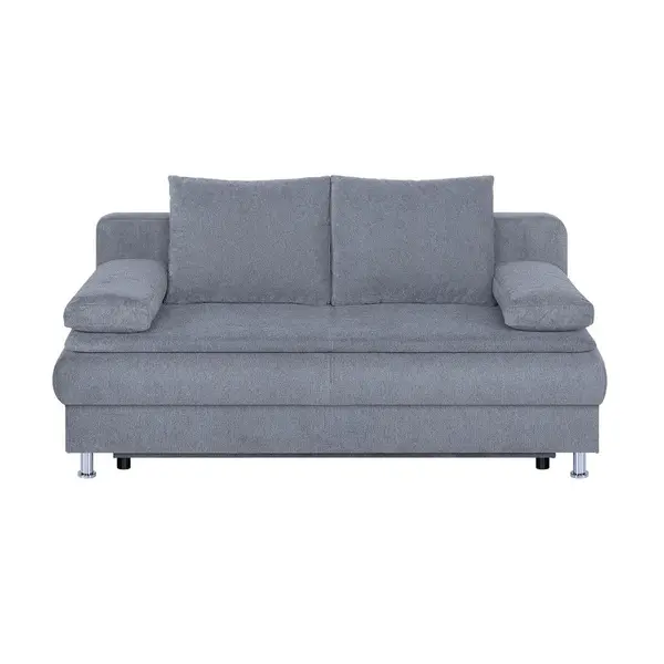 Canapea Extensibilă, textil, material pe bază de lemn, gri