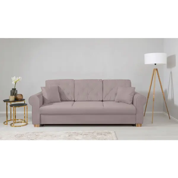 Canapea Extensibilă, textil, taupe