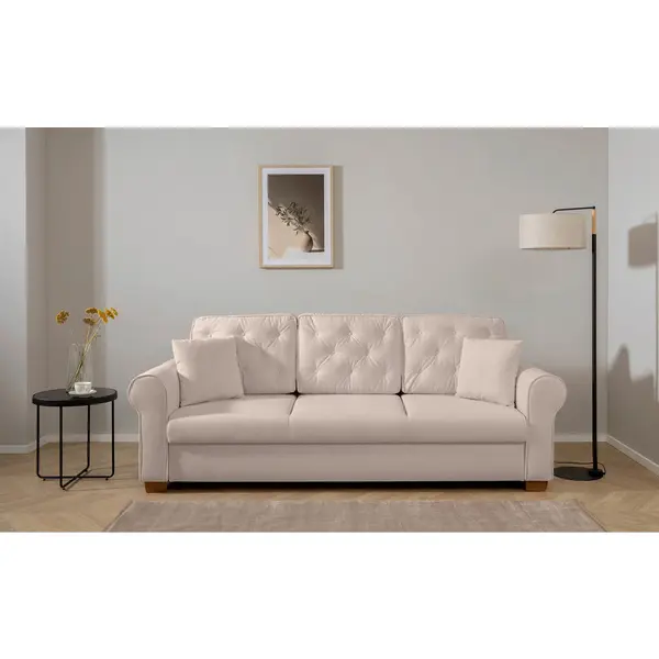 Canapea Extensibilă, textil, taupe