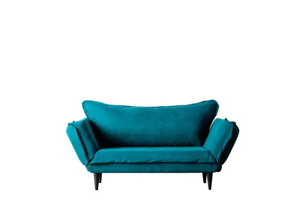 Canapea extensibila VINO, 2 locuri, verde petrol, 150x60x85 cm