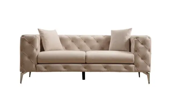 Canapea fixa COMO, 2 locuri, ecru, 197x90x73 cm