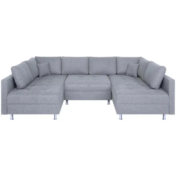 Canapea Modulară, textil, argintiu