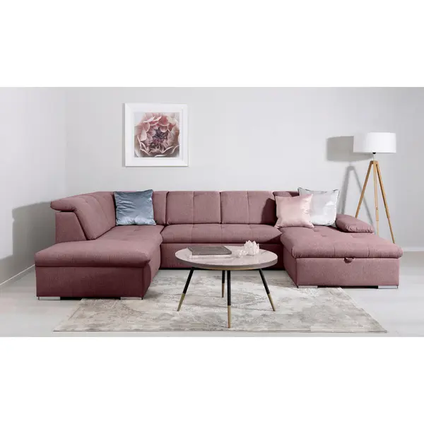 Canapea Modulară, textil, culoare fructe de pădure