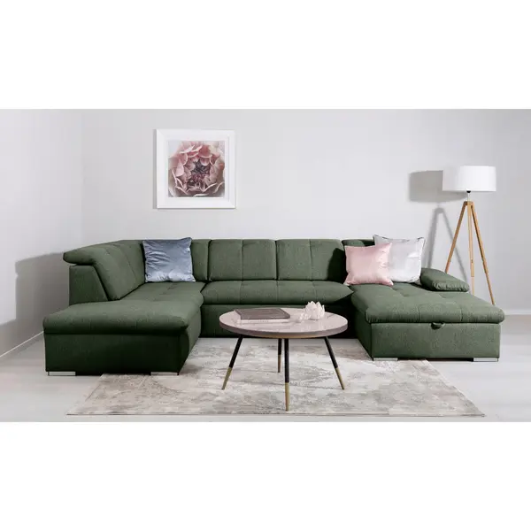 Canapea Modulară, textil, verde