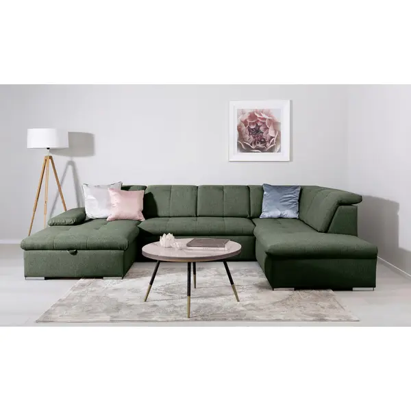Canapea Modulară, textil, verde