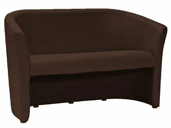 Canapea TM-2 piele ecologica maro inchis/wenge EK18