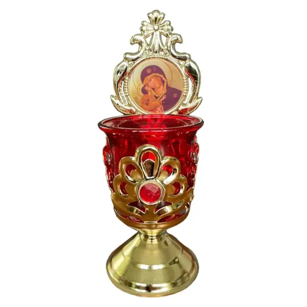 Candela de Masa cu Floare, Rosu