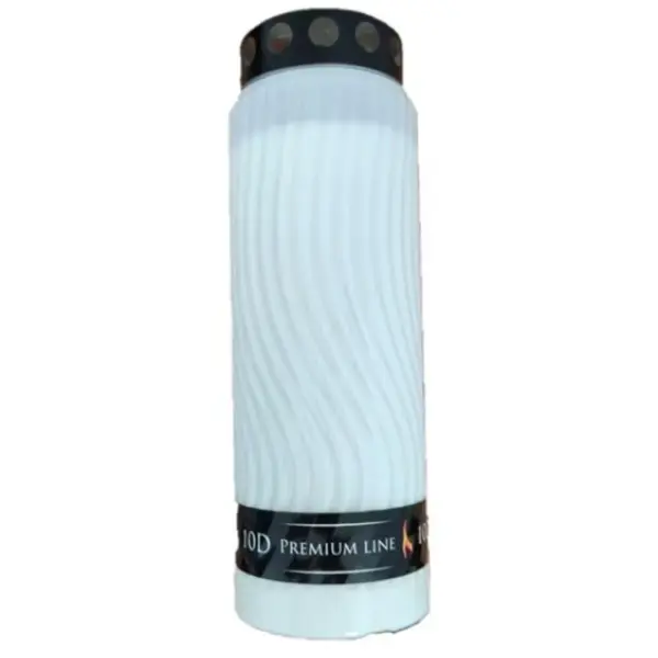 Candela din Plastic cu Capac, Premium Line, Alba, 240 Ore