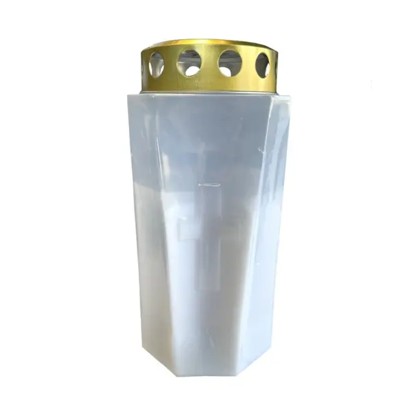 Candela din Plastic Felinar Alb, 75 Ore