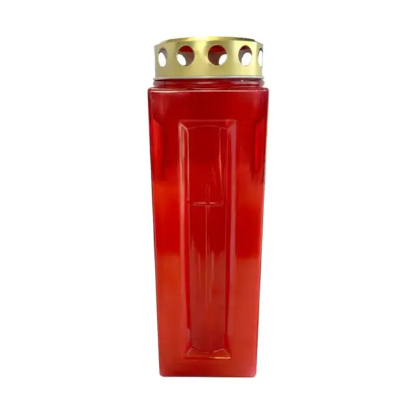 Candela din Plastic Felinar Rosu, 90 Ore