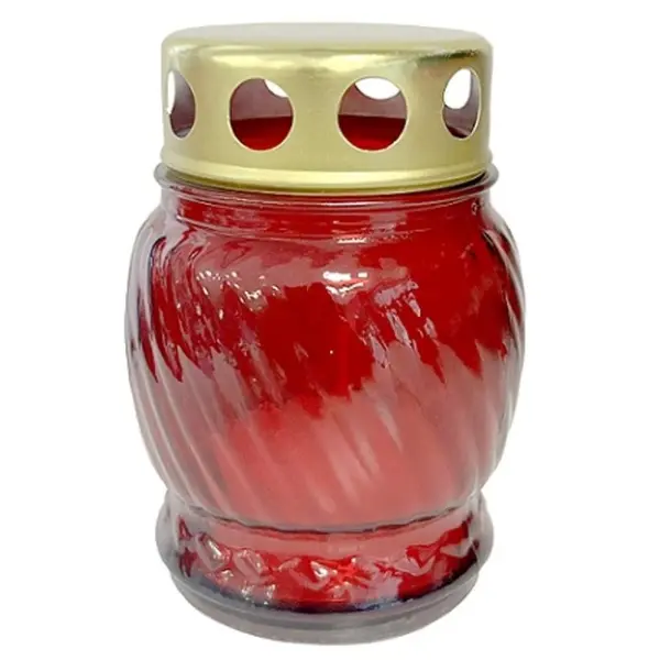 Candela din Sticla, Rosie, 8 Ore