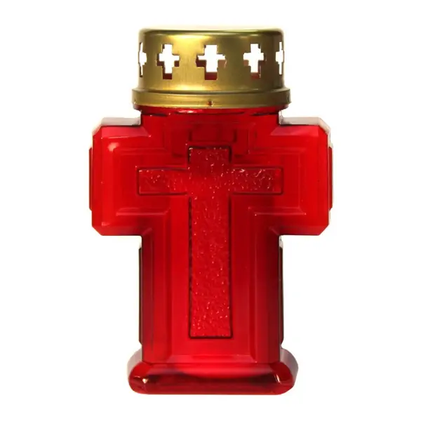 Candela in Forma de Cruce Rosu, 15 Ore