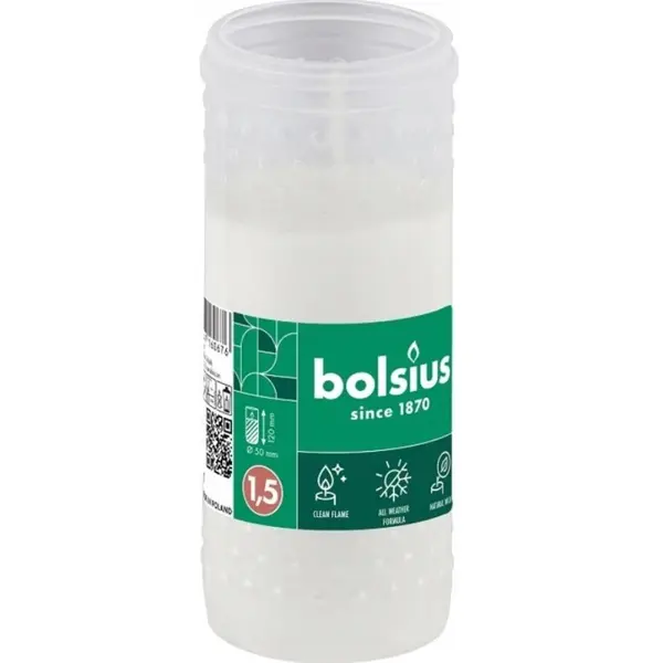Candela Rezerva Nr. 1-36, Bolsius, Alba, 34 Ore