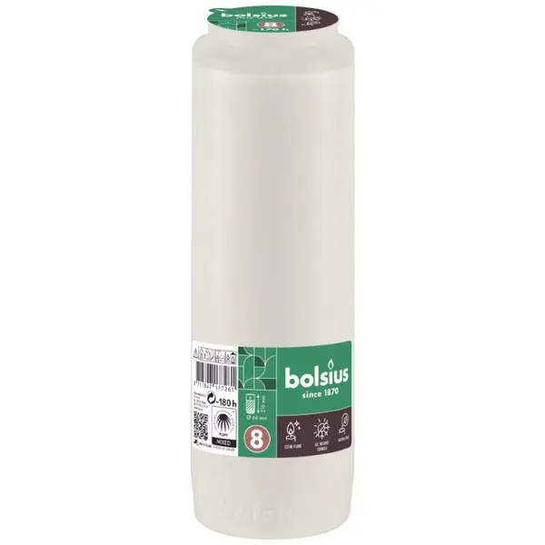 Candela Rezerva Nr.13, Bolsius, Alb, 170 Ore