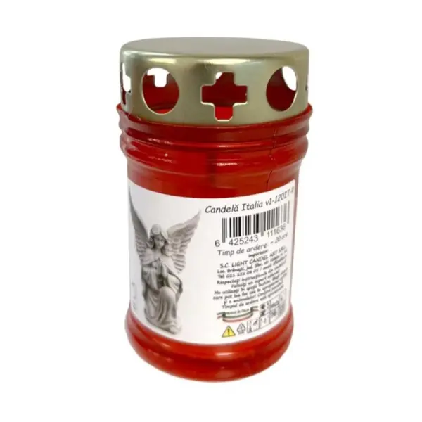 Candela Rosie cu Capac Italia