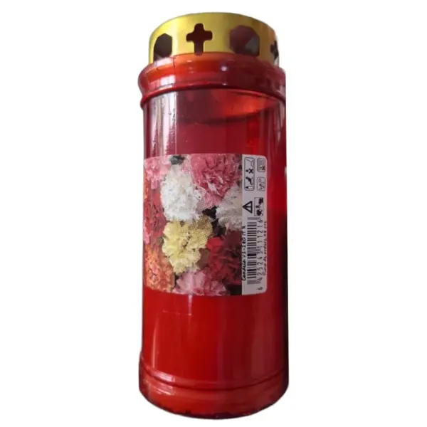 Candela Rosie Italia cu Capac Anti-vant, 40 Ore
