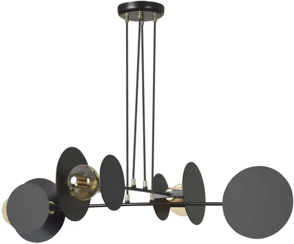 Candelabru Orno - Wazo, IP20, E27, 4 х 60W, 230V, AD-LD-6325BE27, negru