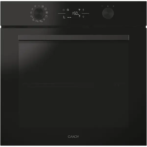 CANDY Cuptor incorporabil Candy Titanium CA6 N5B3LYTB, Electric, 78 litri, Curatare Pirolitica & curatare cu abur, WiFi, Tehnologie STEAM Lite, 13 functii, Raft telescopic, Clasa A++, Negru