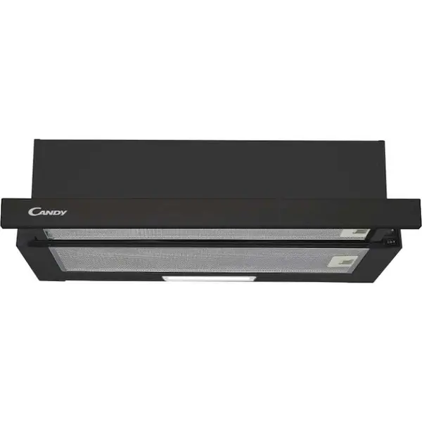 CANDY Hota incorporabila telescopica Candy, Capacitate de absorbtie 332m3/h, 2 trepte de viteza, Iluminare LED, 2 filtre, Clasa B, 60 cm, Negru