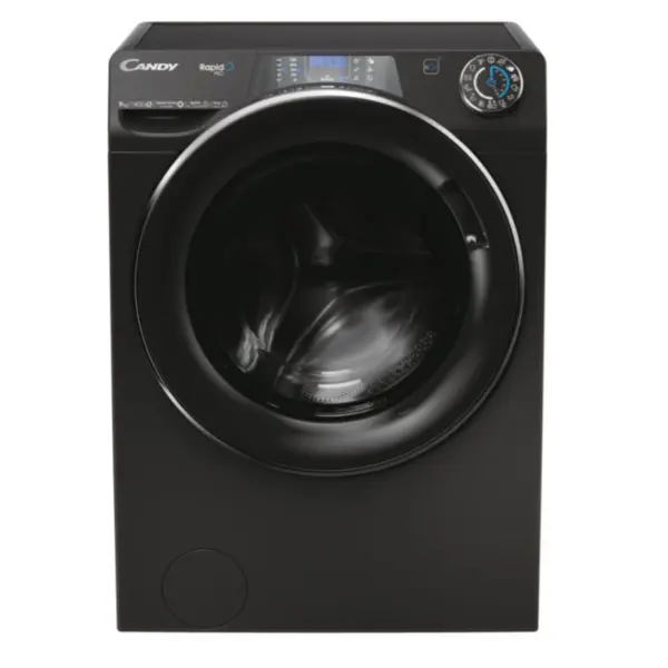 CANDY Masina de spalat Candy RP 496BWMBCB/1-S, A, Incarcare frontala, Adancime 53 cm, 1400 Rpm, 9 kg, Negru lucios