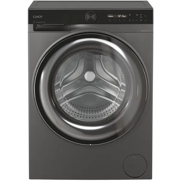 CANDY Masina de spalat rufe Candy Slim, 8 kg, 1400 rpm, Motor Inverter, clasa energetica A, Steam, LCD touch display, Soft Drum, Dual Spray, Programe rapide de spalare, Wifi, Antracit