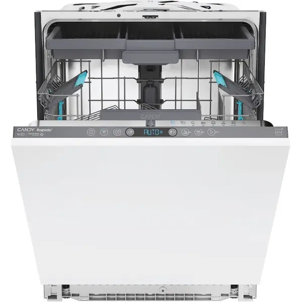 CANDY Masina de spalat vase incorporabila Candy CI 5C6F1A, 15 seturi, 8 programe, 3 cosuri, Motor Inverter, Maxi Tub, Wi-Fi, 35' Rapid Cycle, Deschidere automata a usii, 60 cm, Clasa C