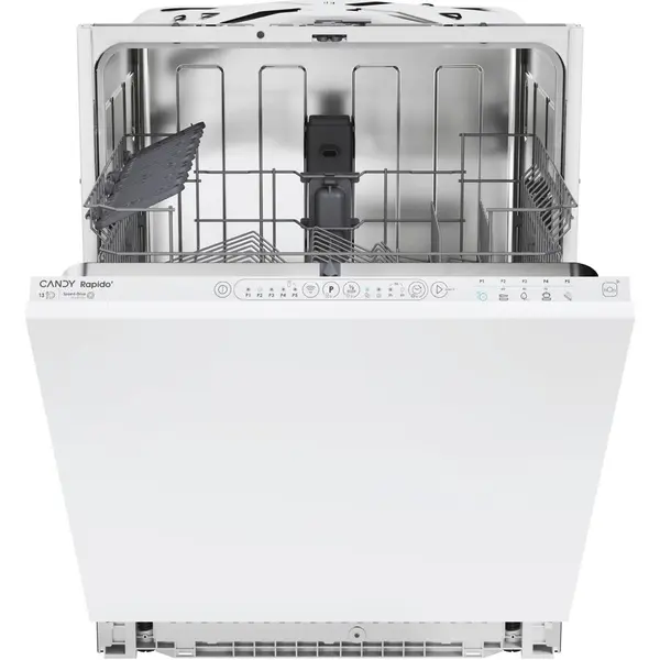 CANDY Masina de spalat vase incorporabila Candy Rapido CI 3E7L0W, 13 seturi, 5 programe, Motor Inverter, Maxi Tub, Wi-Fi, 49' Rapid Cycle, 60 cm